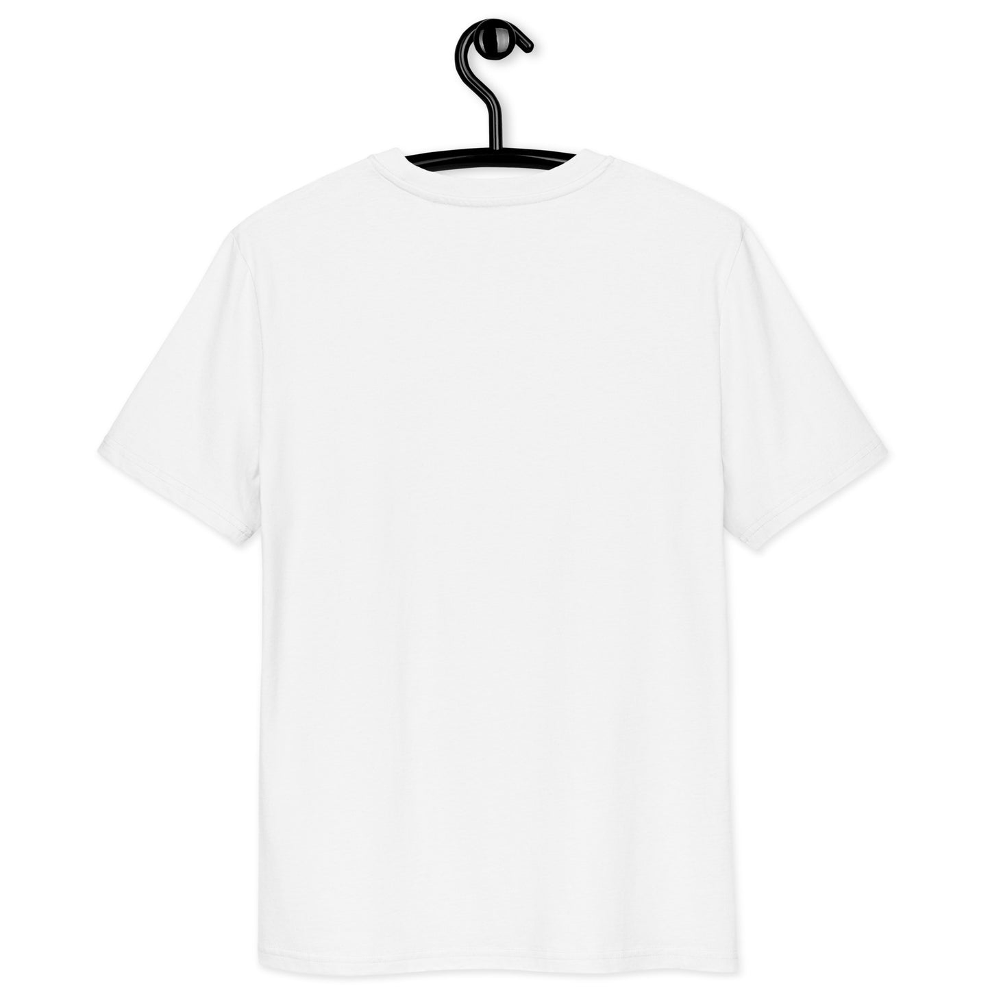 Back view plain white t-shirt on hanger, Edward Gorey Online Shop apparel product image