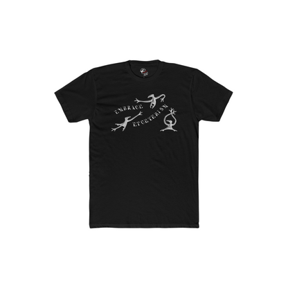Black Edward Gorey t-shirt with white illustrations and 'Embrace Etceterism' text