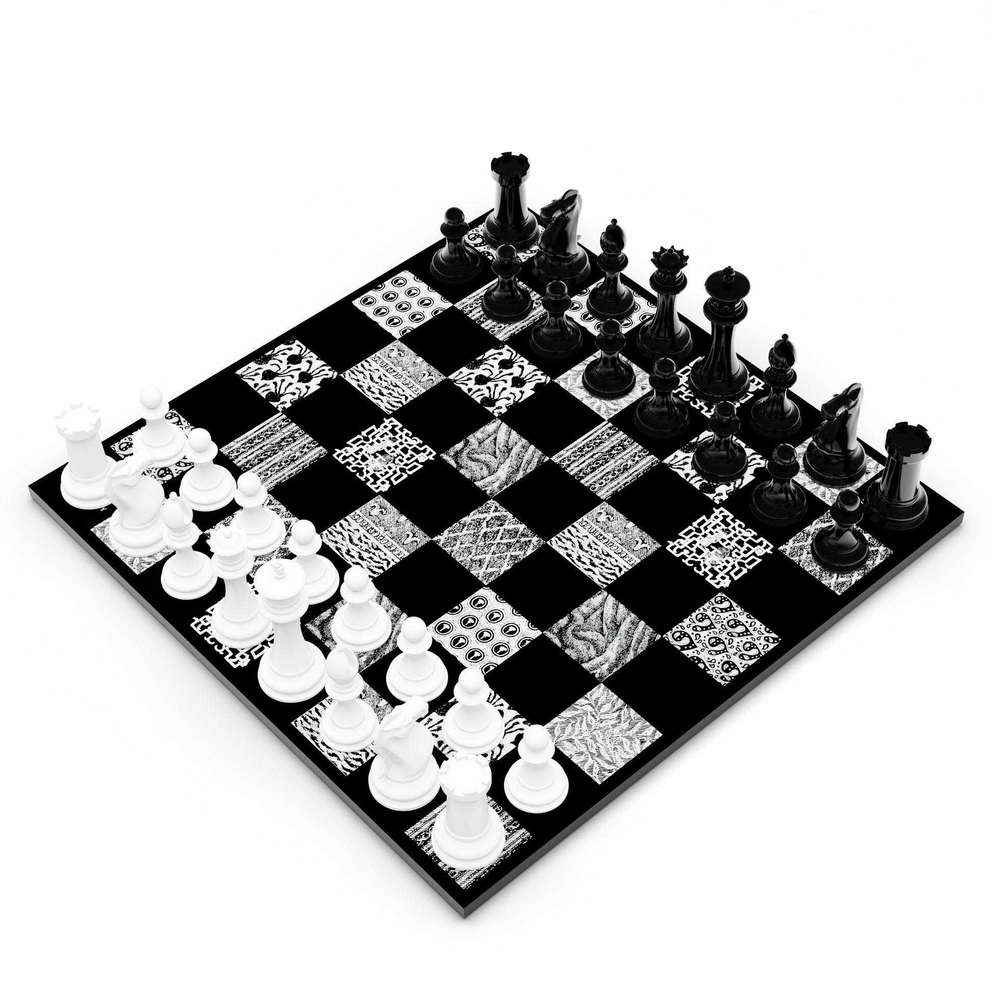 Gorey Patterns Chess Set