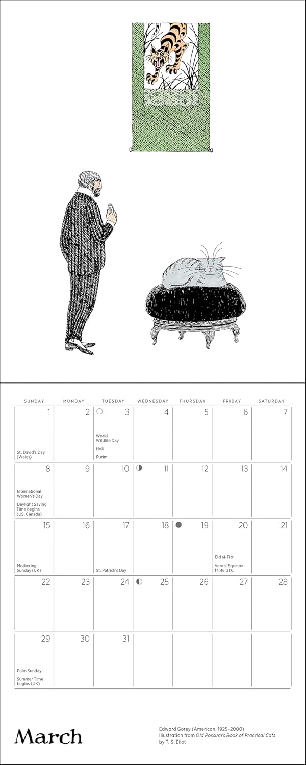 Mini Wall Calendar 2026: Practical Cats