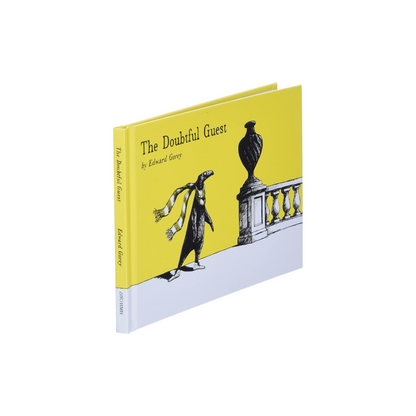 The Doubtful Guest book by Edward Gorey with yellow cover, featured at The Edward Gorey Online Shop