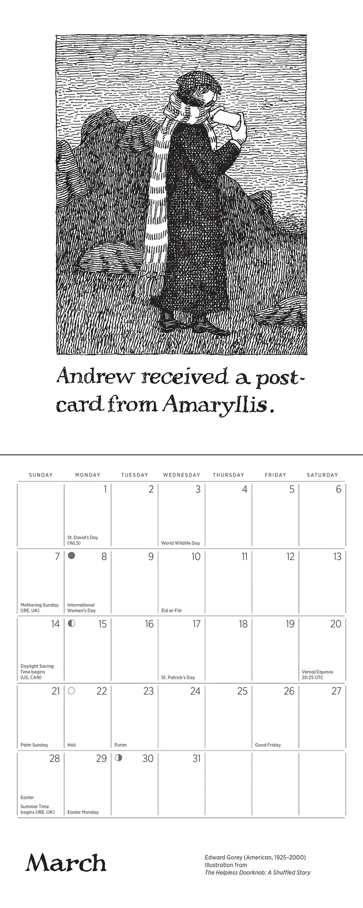 The Helpless Doorknob 2027 Mini Wall Calendar
