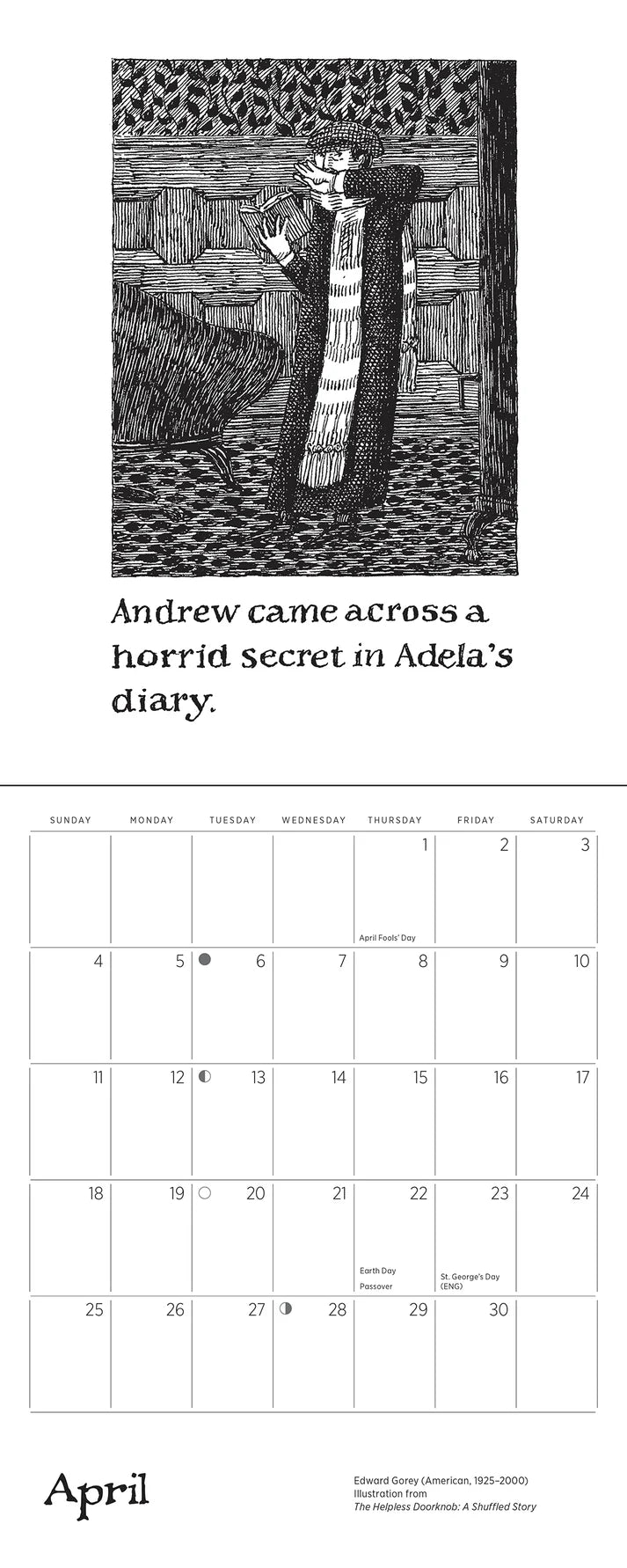 The Helpless Doorknob 2027 Mini Wall Calendar
