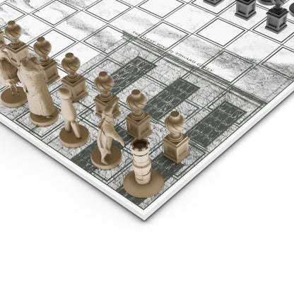 The West Wing Marble Chessboard with Bronze Pieces