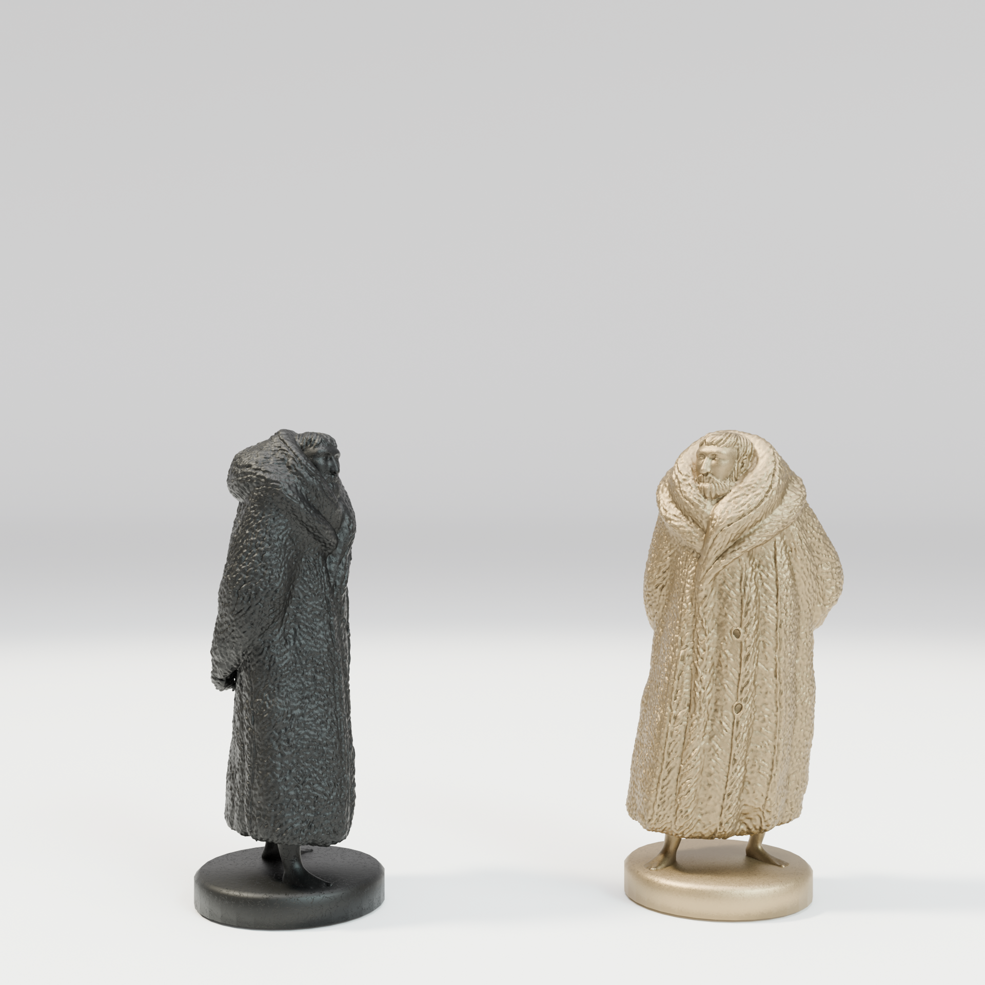 The West Wing Marble Chessboard with Bronze Pieces