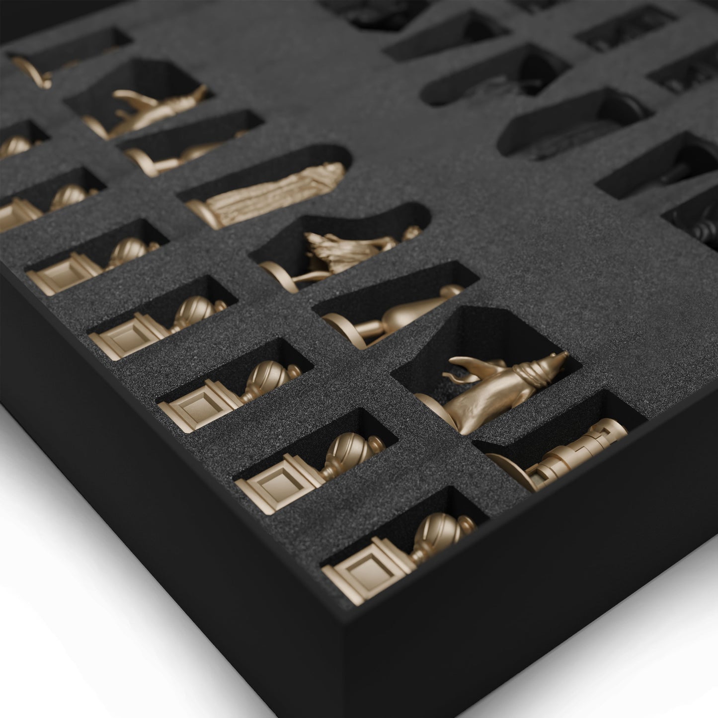The West Wing Marble Chessboard with Bronze Pieces
