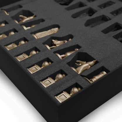 The West Wing Marble Chessboard with Bronze Pieces