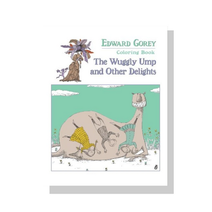 The Wuggly Ump and Other Delights Edward Gorey coloring book cover with whimsical creature and children